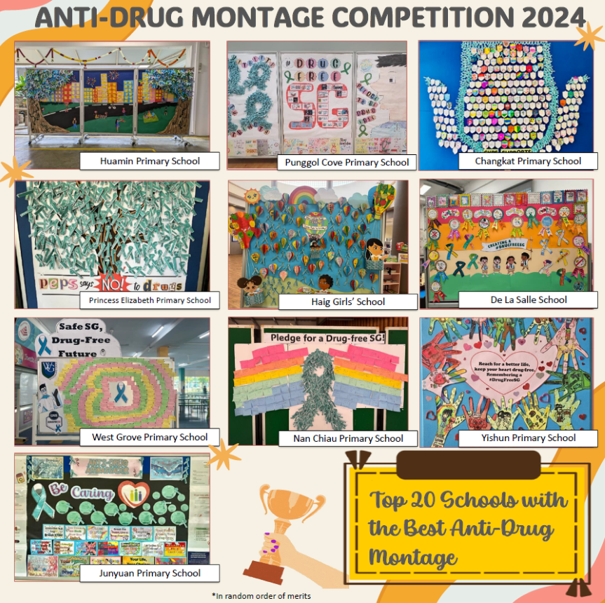 More top entries from schools with bold anti-drug designs and student pledges.