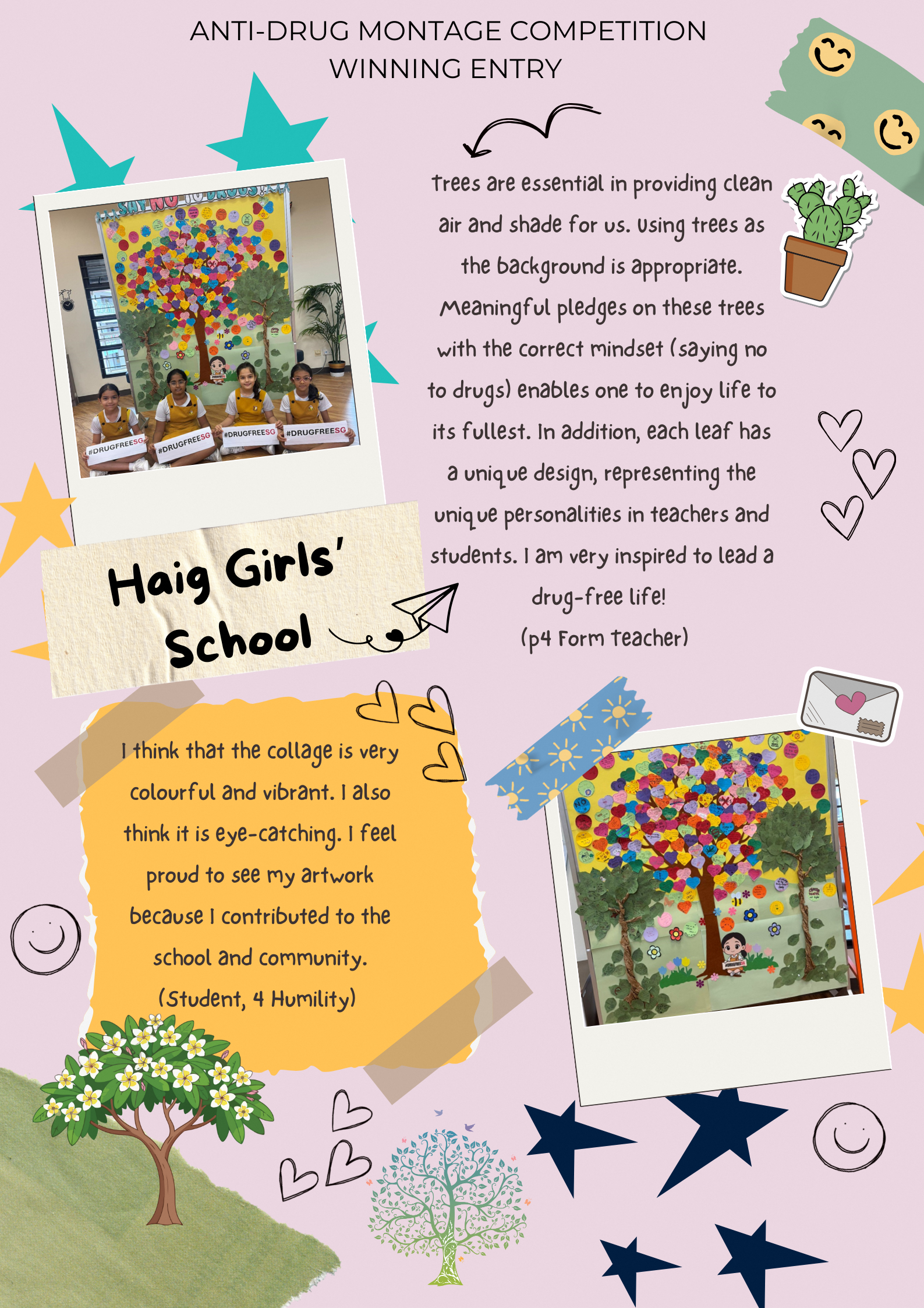 One of the highest-rated entries from the Anti-Drug Montage Competition, Haig Girls' School