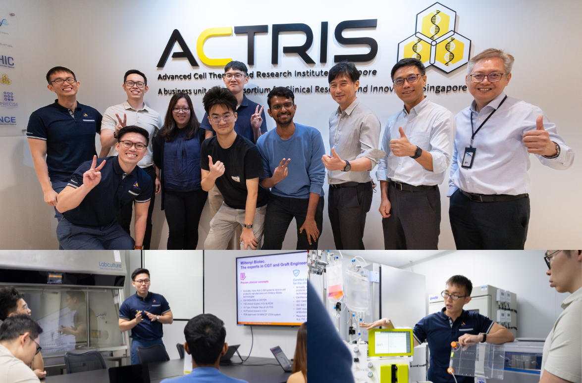 A group of people stand in front of an ACTRIS sign, and individuals give presentations and work in lab settings.