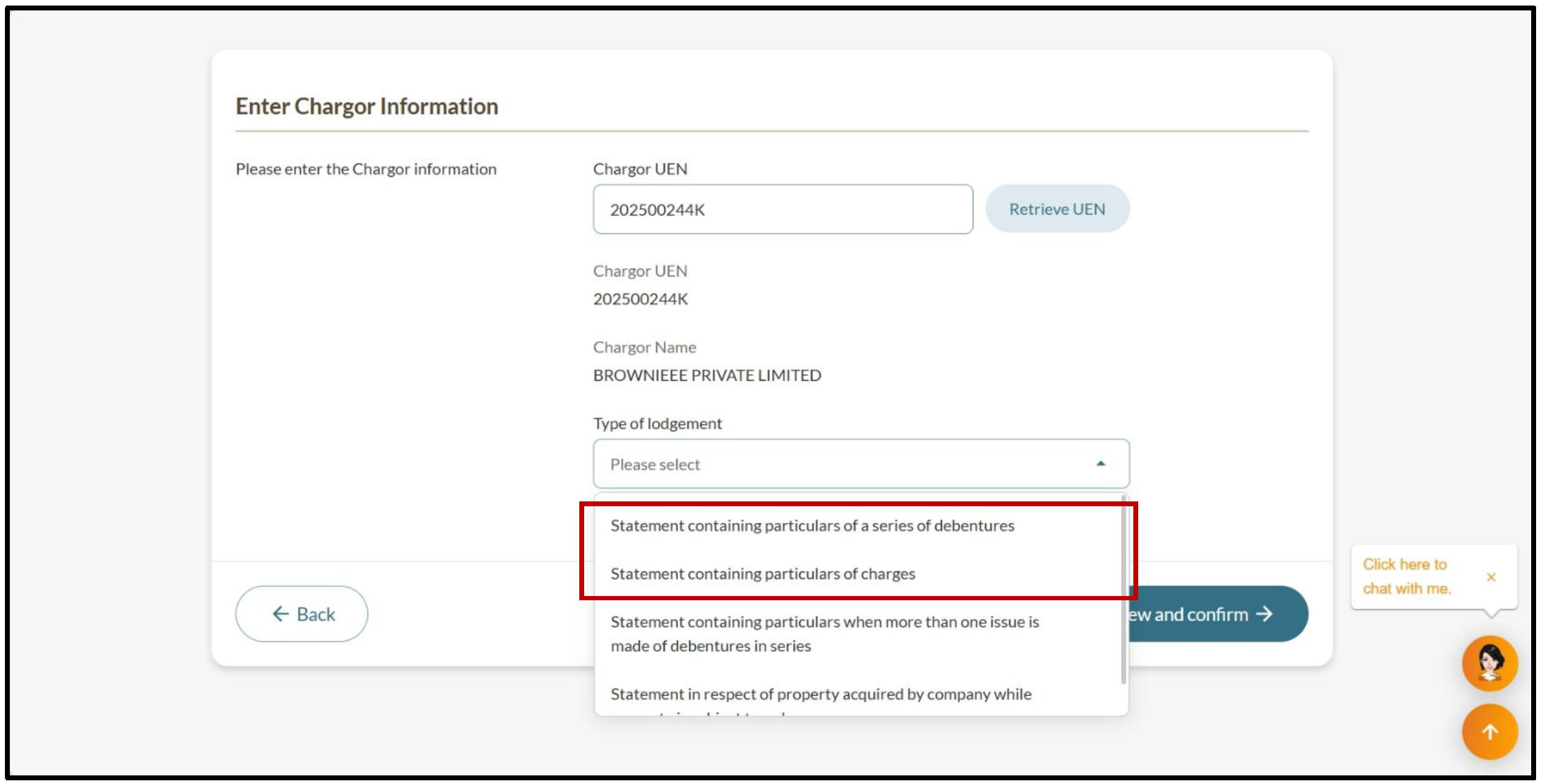 Registering a charge: Filing particulars of charges or debentures ...