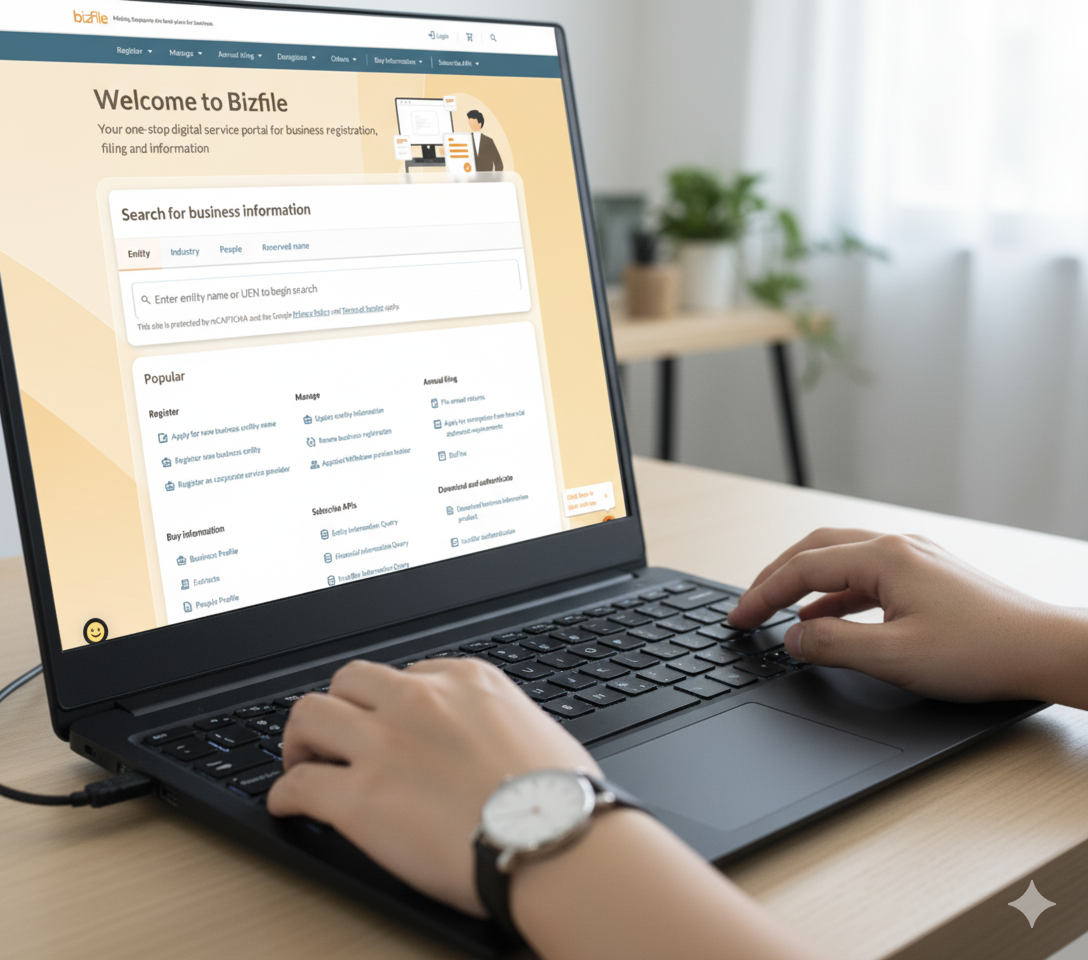 Person using Bizfile