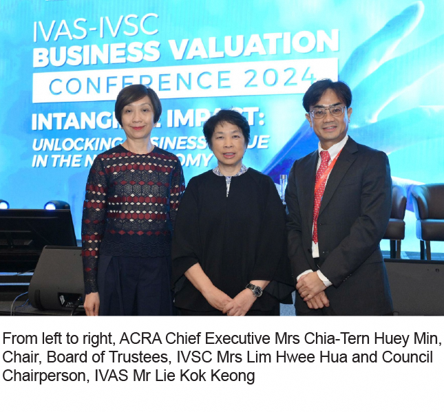 ACRA Chief Executive with IVSC and IVAS leaders at IVAS-IVSC Business Valuation Conference 2024.