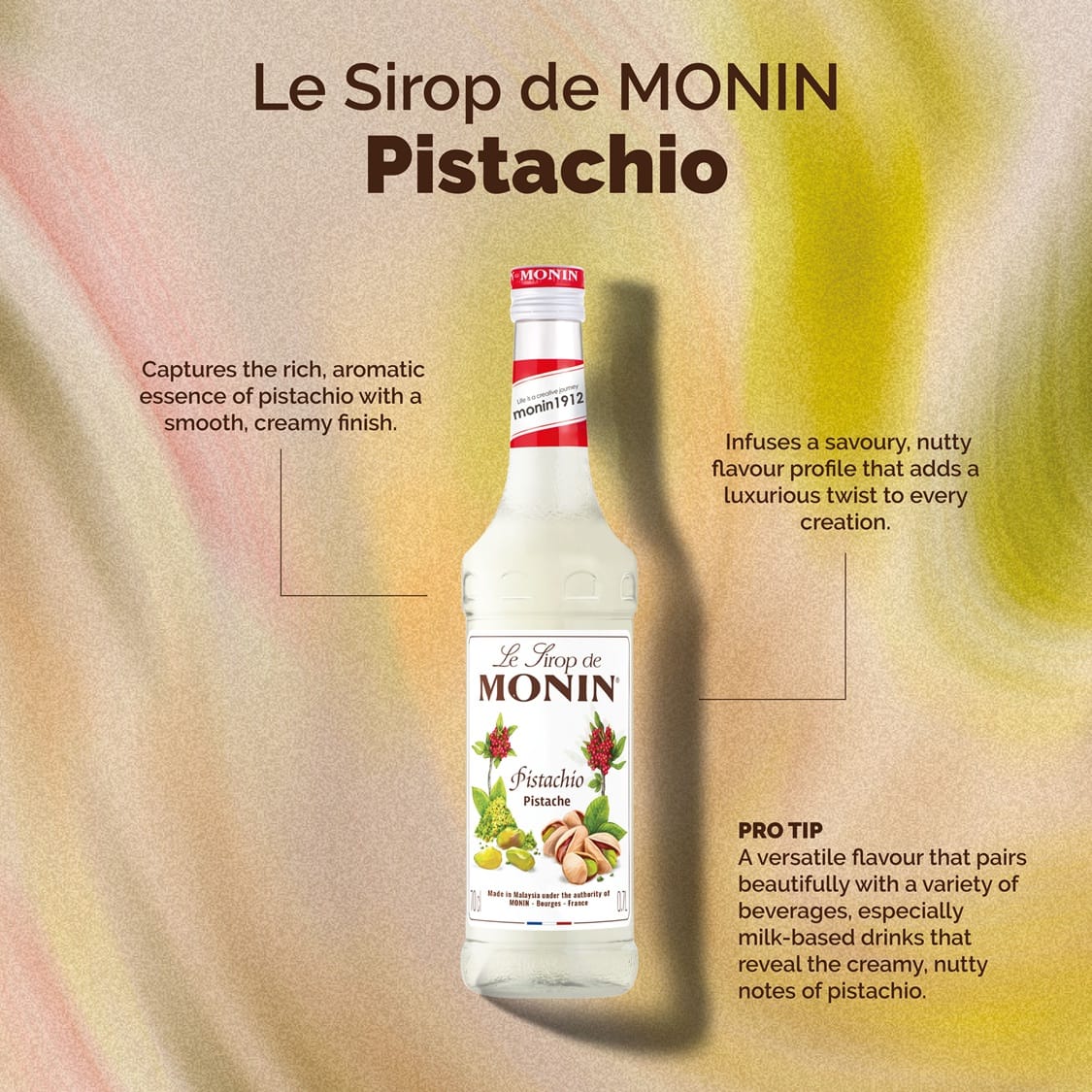 MONIN Pistachio Syrup