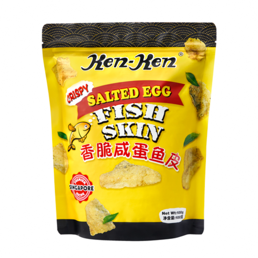 Ken Ken Crispy Salted Egg Fish Skin 100g