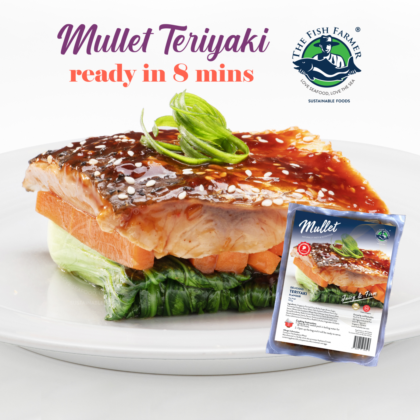The Fish Farmer Mullet Fillet Teriyaki Flavor, 280G