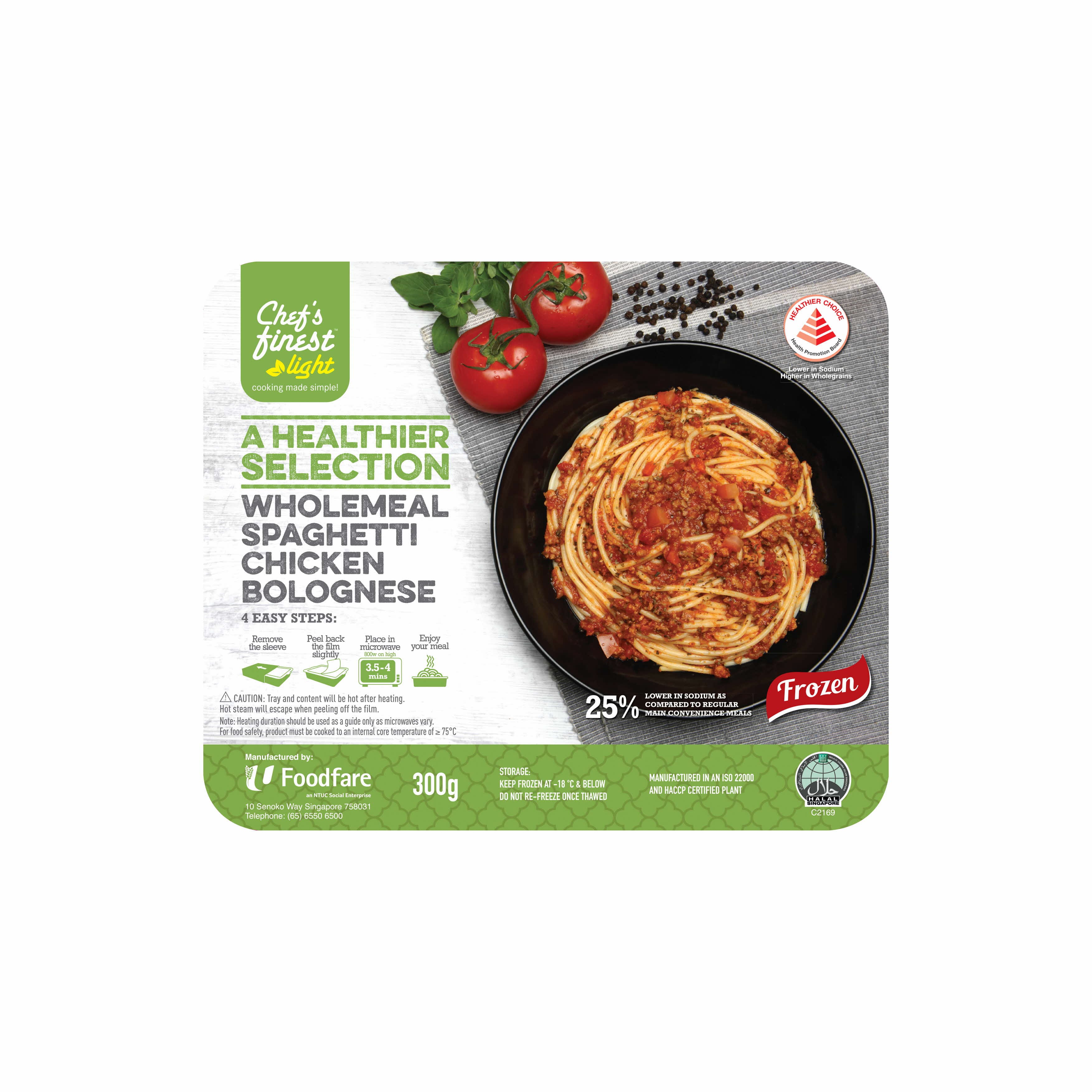 Chef's Finest Wholemeal Spaghetti Chicken Bolognese
