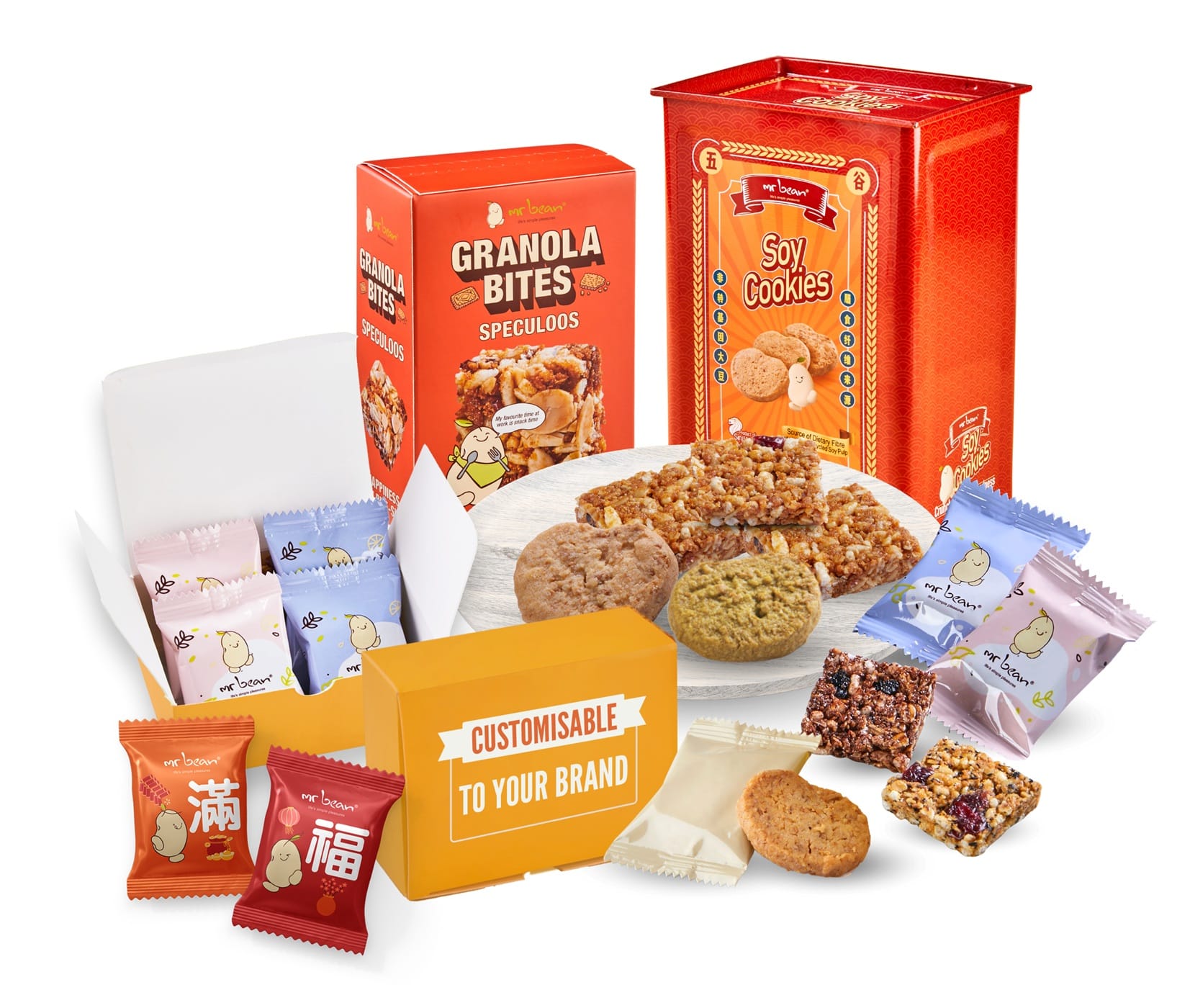 Mr Bean Assorted Soy Granola Bites and Soy Cookies