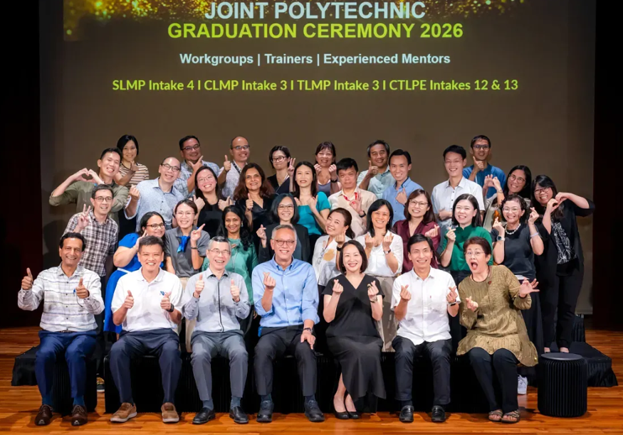 Group photos of all Polytechnic Workgroup members, trainers and mentors