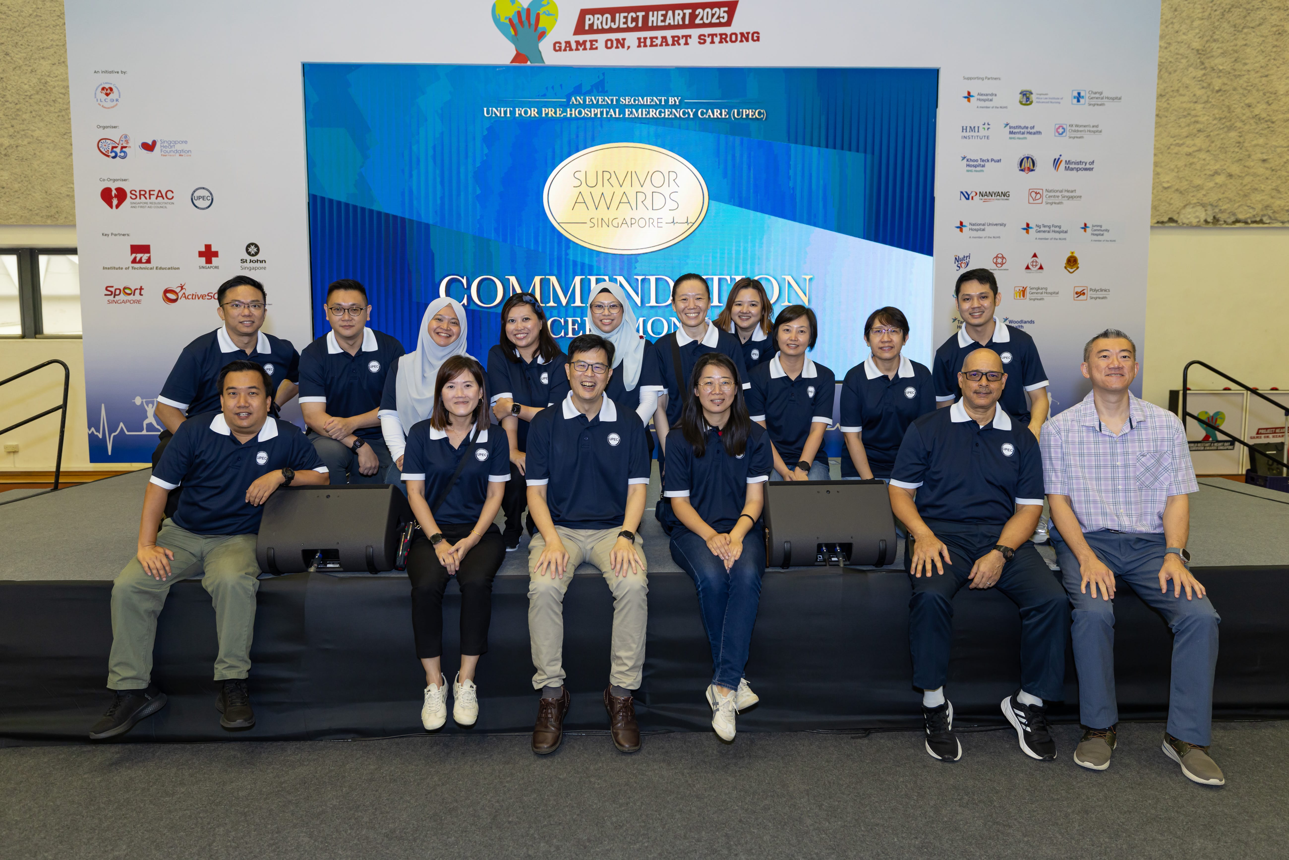 A group photo of the UPEC Team at the Survivor Awards Singapore 2025.