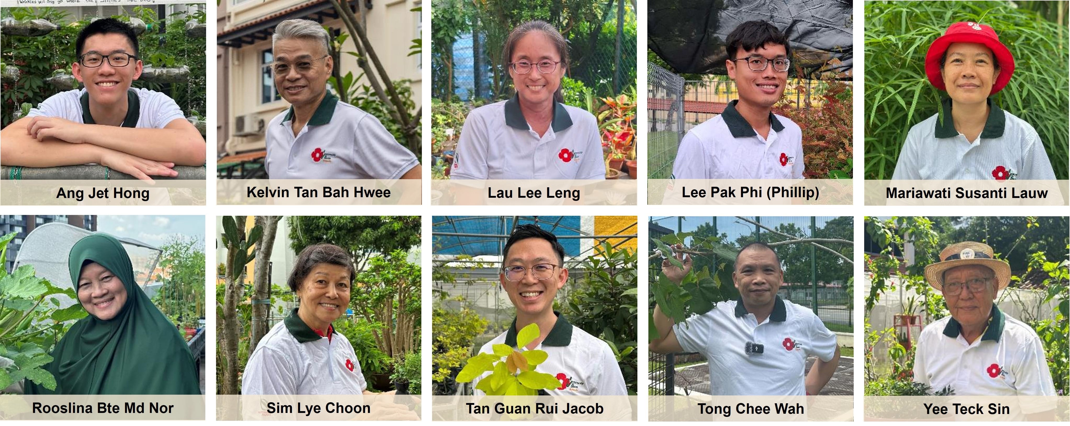 Compilation of 10 CIB ambassador's photographs in 2 rows of 5, with their names below their respective photos