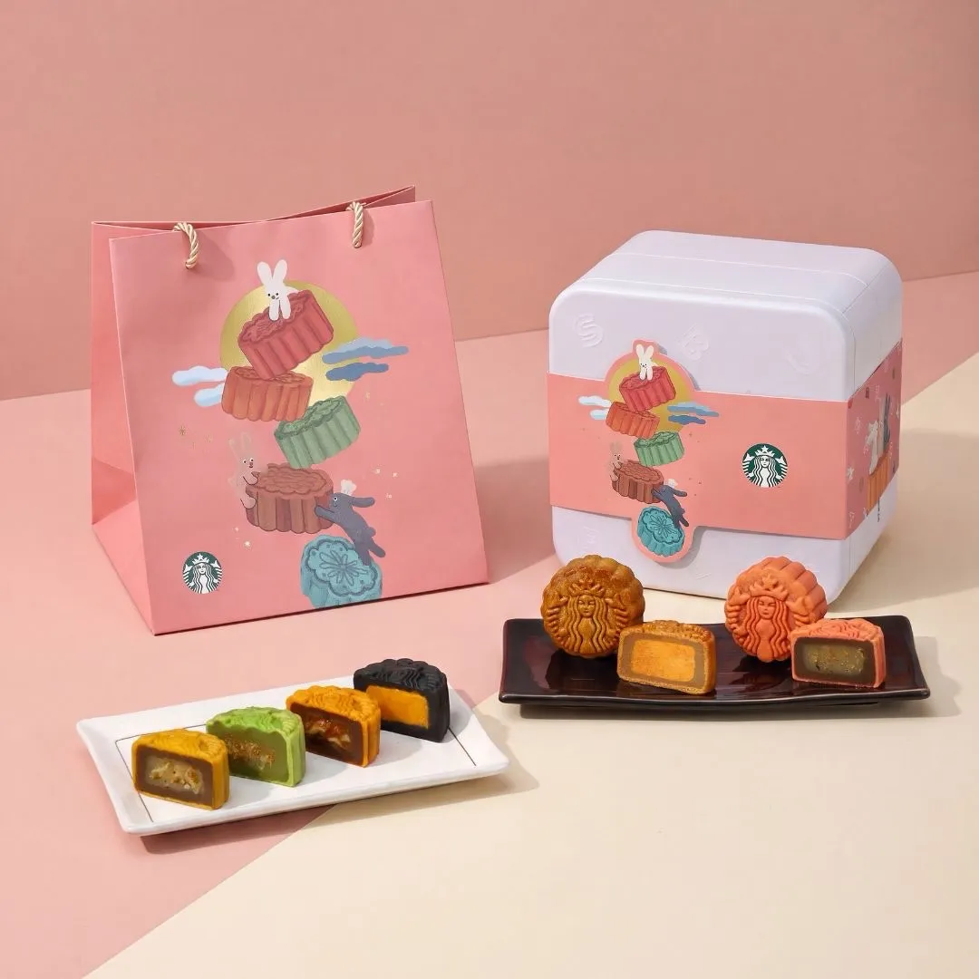 Display of Starbucks Assorted Mooncakes