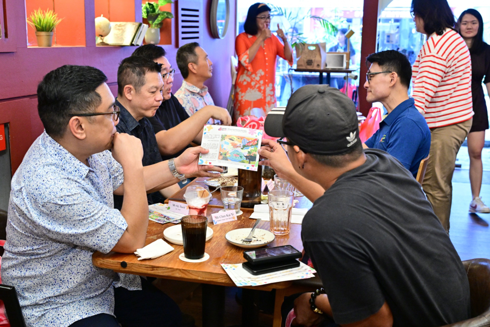 Partners and artists gathered over lunch