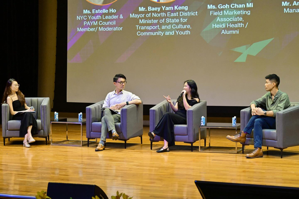 Mayor Baey and panellists discussing topics