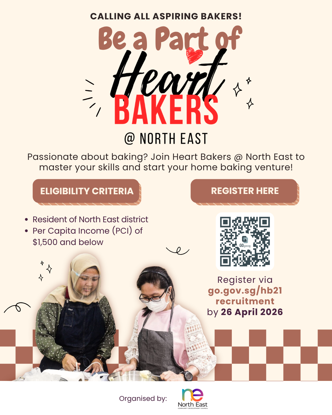 Heart bakers recruitment poster