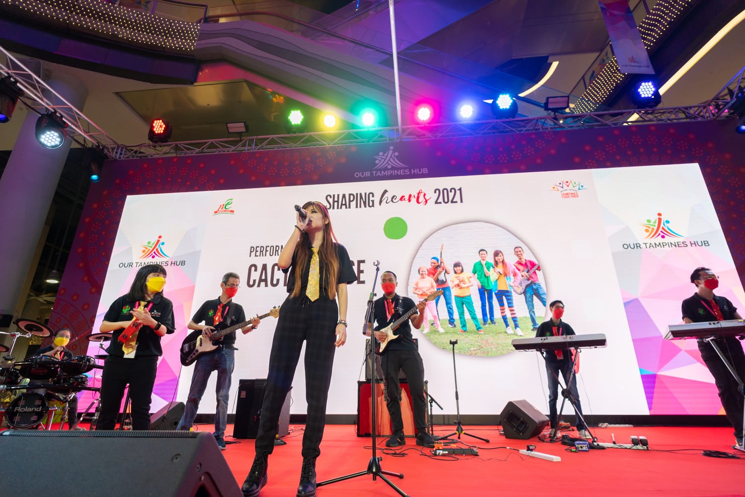 Performers on stage
