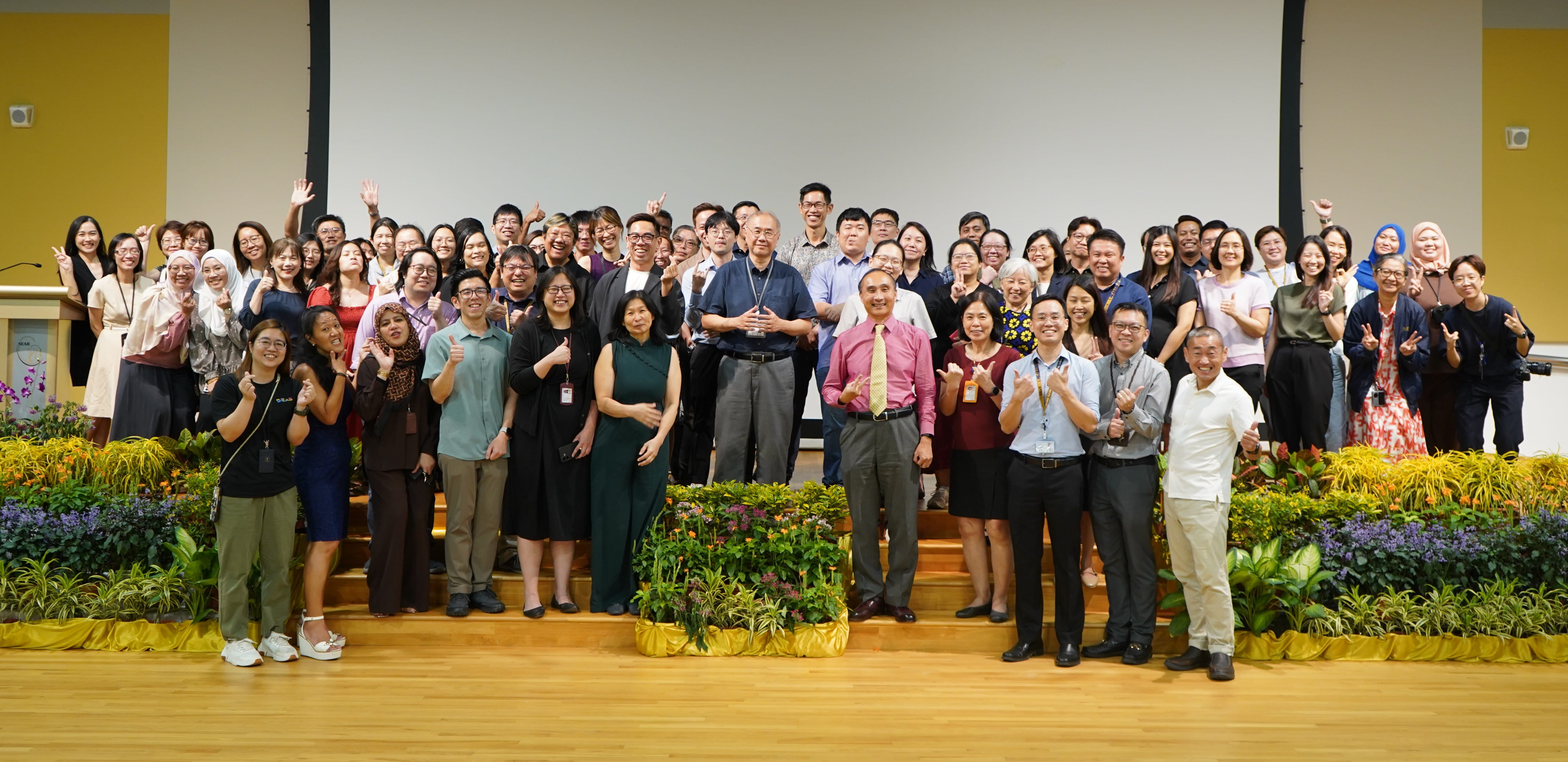 A group photo of all staff who participated in the conference