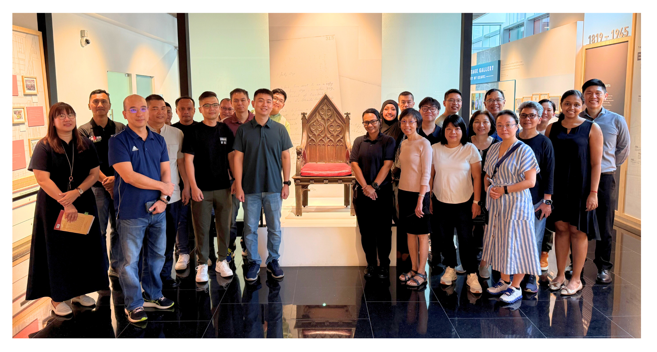 Attendees of the workshop gained insights into the history of national examinations and SEAB’s work during their tour of the Heritage Gallery.