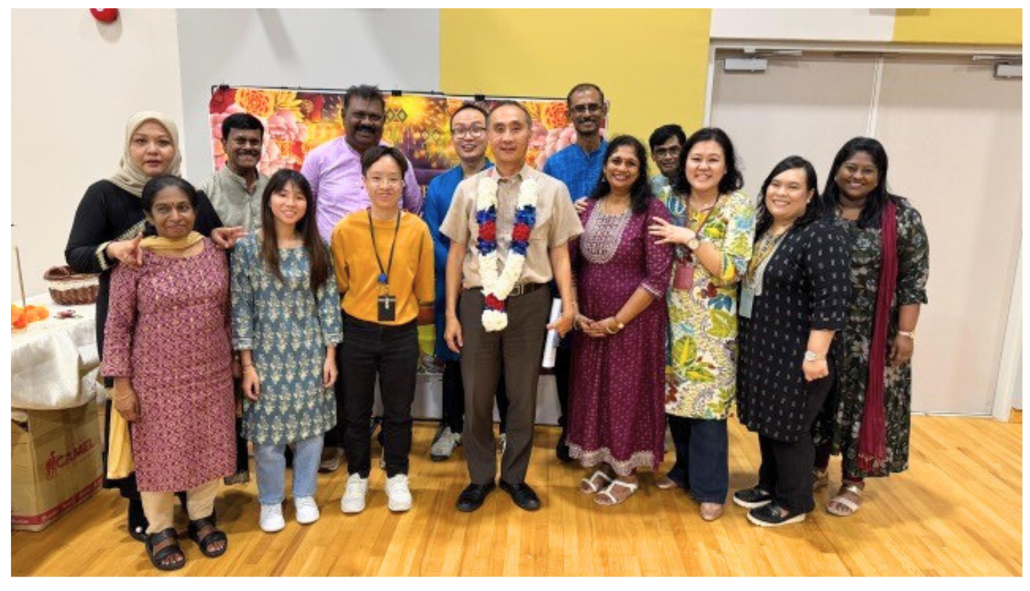 Vibrant attire matching vibrant spirits during the Deepavali festivities.