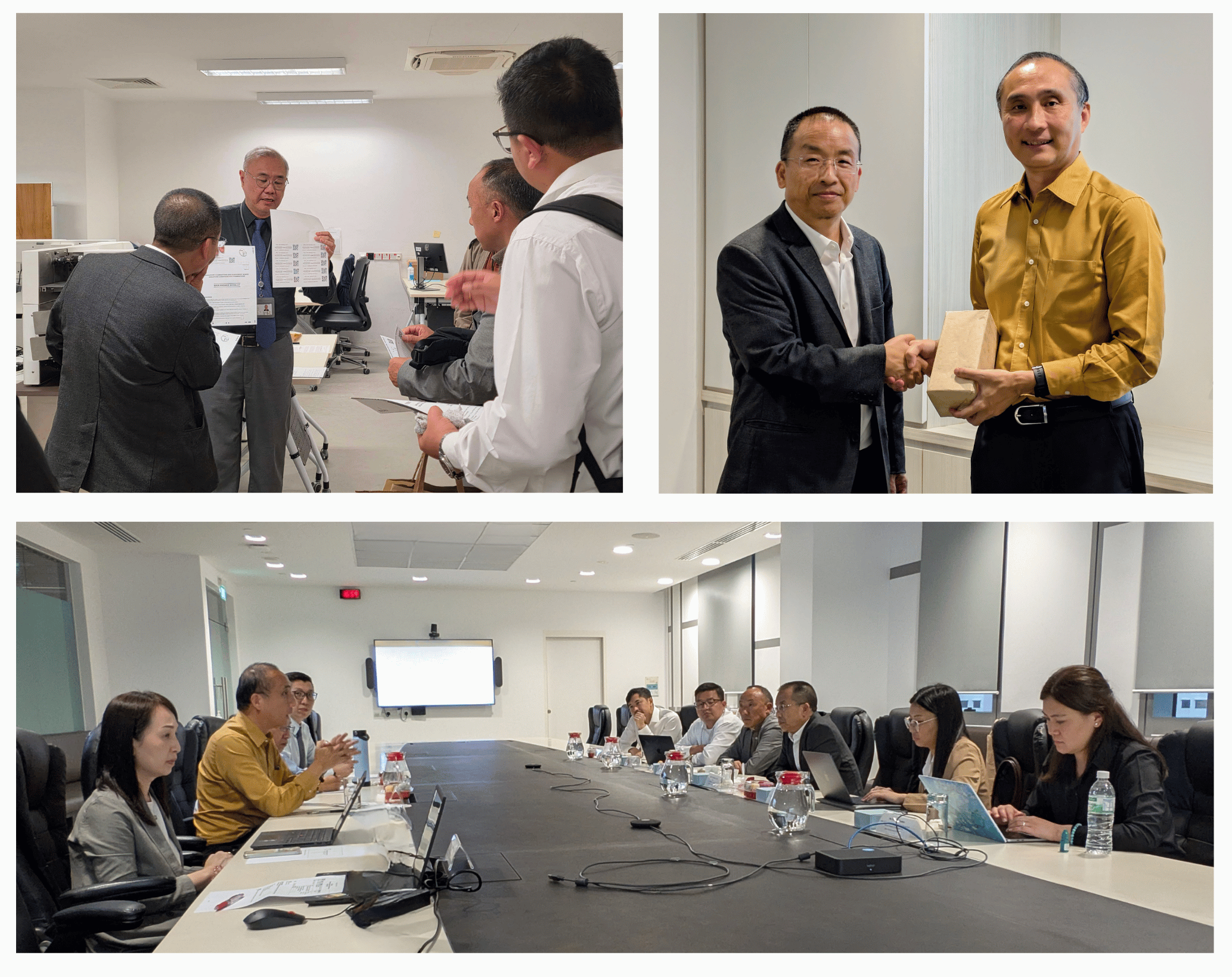 Photo collage showing interactions between SEAB and Bhutan delegates