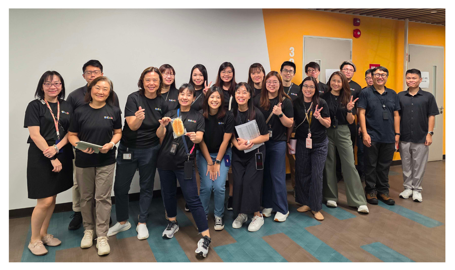 SEAB Corporate Cluster officers were all smiles before heading for duties.