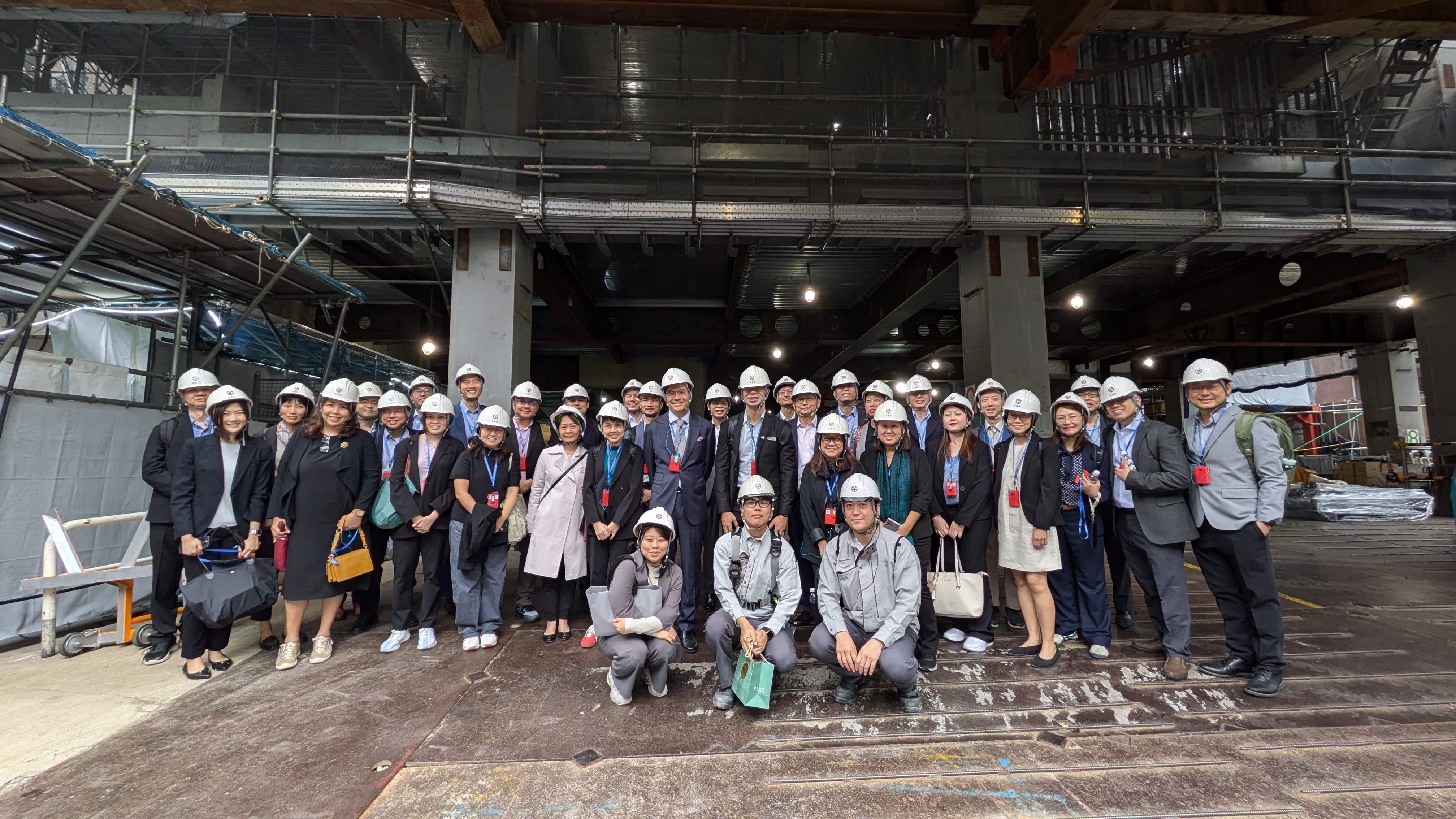 Public service officers from Singapore at Nihonbashi Honcho Mitsui Building & Forest, set to be Japan’s tallest and largest timber office building, illustrating Tokyo’s district revitalisation and green urban design. © Centre for Liveables Cities