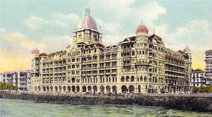 Each city on the Grand Tour of the East had its own grande dame of the hospitality scene. The hotels were glorious, opulent establishments that catered to the fastidious needs of the Grand Tourists who, having to travel for weeks or months at a time, often recreated their pampered lifestyles wherever they stayed. Pictured here is the majestic Taj Mahal Hotel in Bombay, India. Kennie Ting Collection.