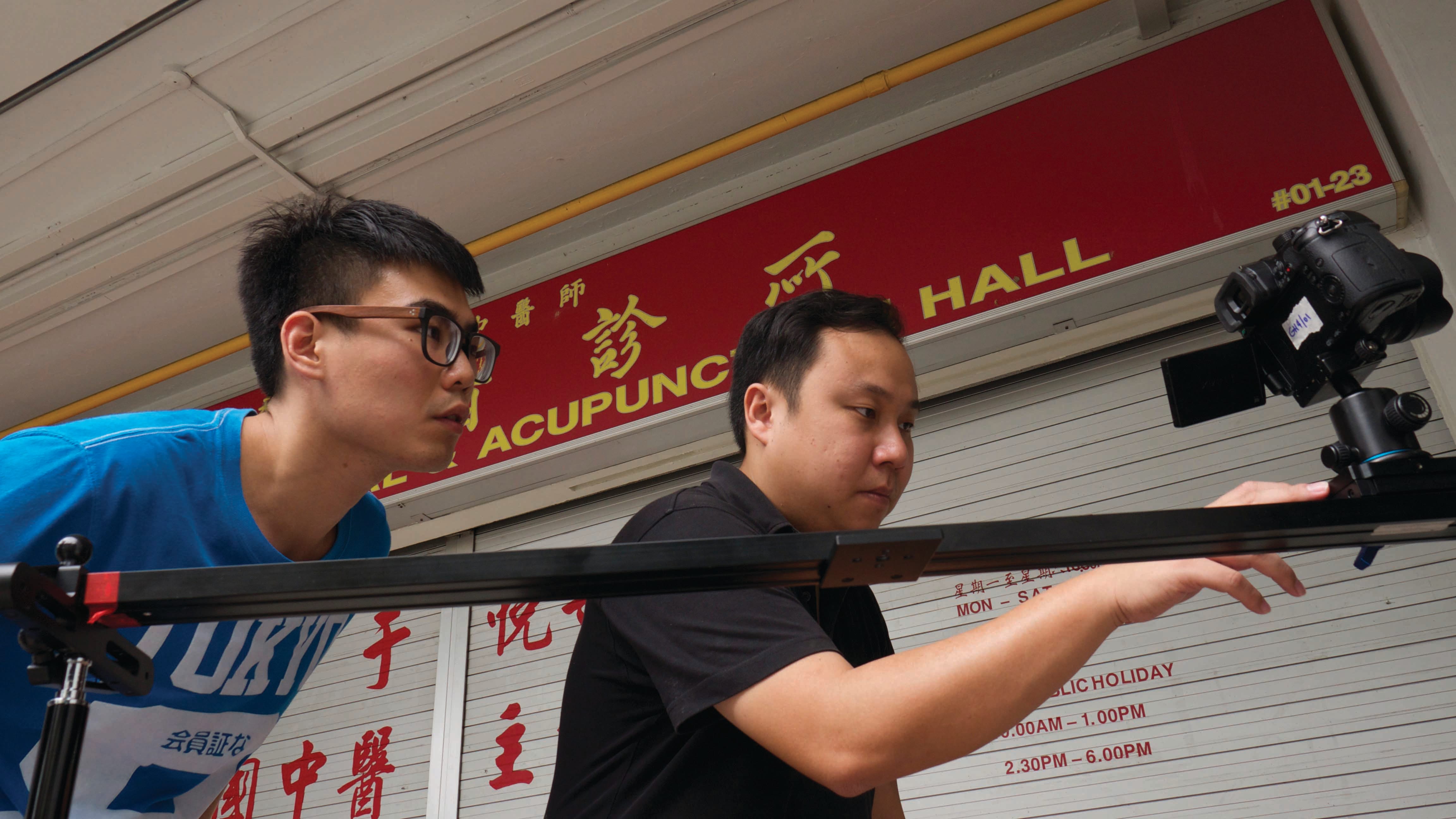 Production shot of Old Friends (2015) directed by Royston Tan. Courtesy of Royston Tan.