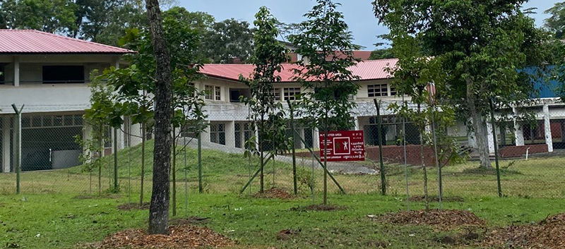 Neo Tiew Estate consisted of three low-rise blocks of flats, a disused market and food centre, and a children’s playground. The estate is now used for training by the Singapore Armed Forces. Photo by Jimmy Yap.