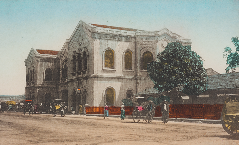 The Chinese Protectorate building at the junction of New Bridge Road and Havelock Road. It was first located in a shophouse on North Canal Road before moving into this building in 1886. Collection of the National Museum of Singapore, National Heritage Board.