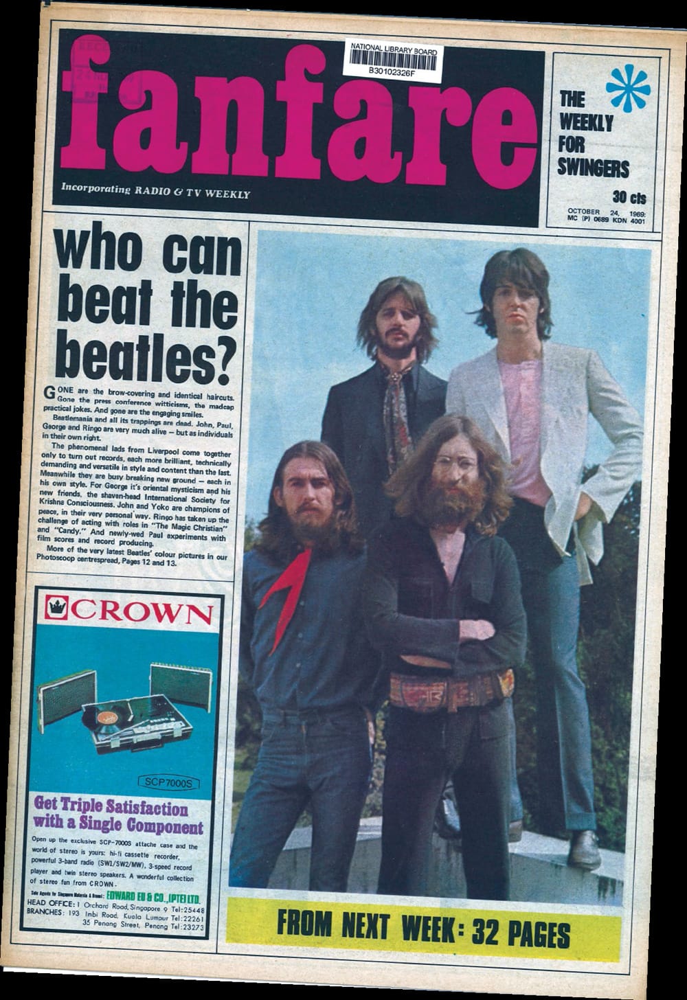 Fanfare (24 October 1969); publisher: Straits Times Press (S) Sdn. Bhd.