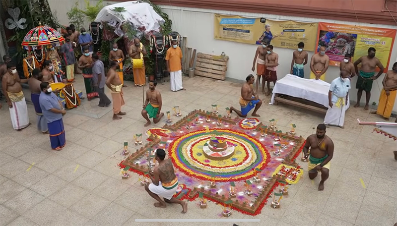 Chakravarthi Kottai, 2021. This ritual pertains to the entrapment of Abhimanyu, one of the sons of Arjunan, on the battlefield. Courtesy of the Hindu Endowments Board.