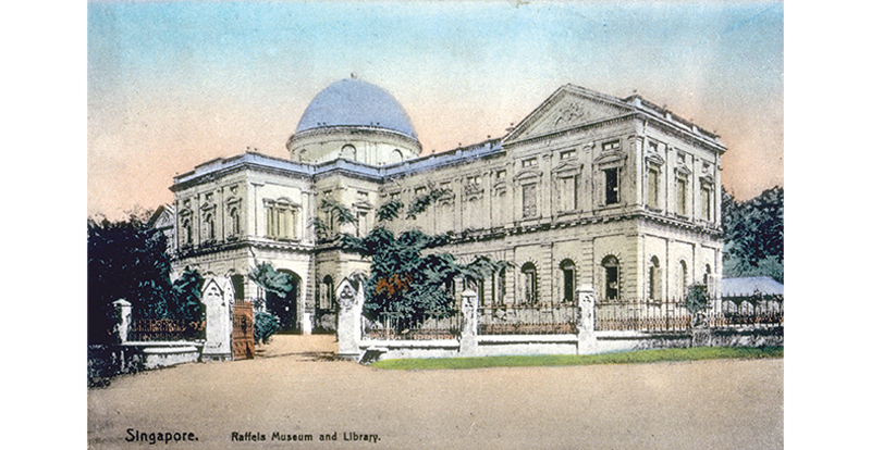 The Raffles Library and Museum on Stamford Road, 1900s. Courtesy of National Archives of Singapore.