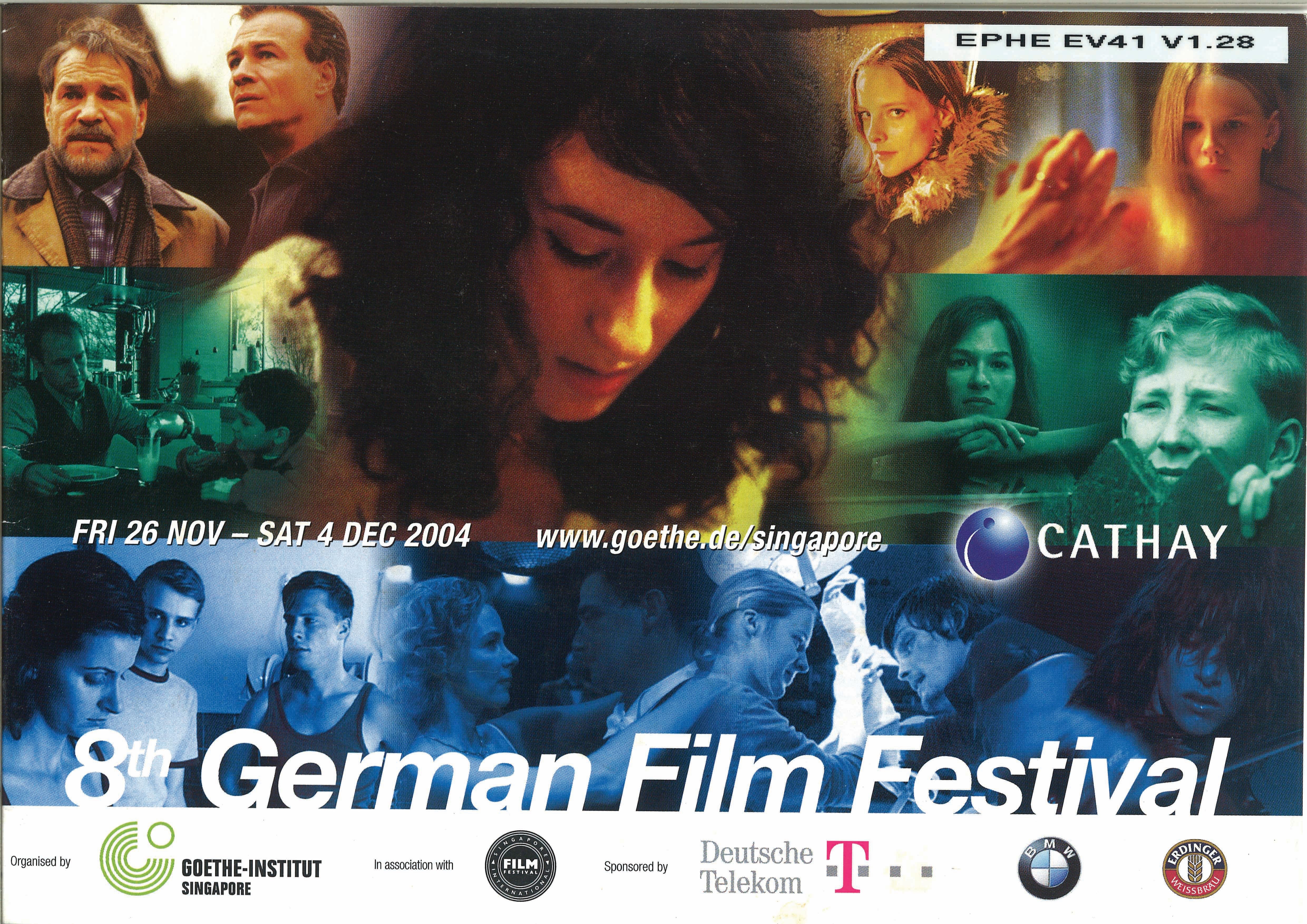 Publicity poster of the 8th German Film Festival held in 2004. Collection of the National Library, Singapore.