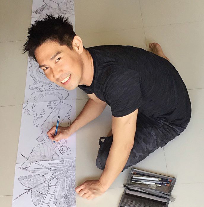 Edmund Chen is a multi-talented artiste who is well-known in Singapore as an actor, director and producer. Much less publicised is the fact that he is also a gifted storyteller and illustrator who has designed a series of stamps for SingPost (the otter and panda series), set a Guinness World Record for “The Longest Drawing by an Individual” (at an impressive 601 metres), and published several Chinese-language children’s books.
