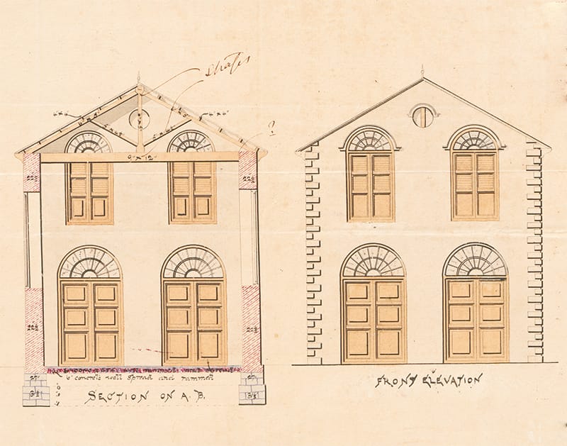 The plan for an addition to an engine house for the New Harbour Dock Company, 1884. (86/1884). Building Control Division Collection, courtesy of National Archives of Singapore.
