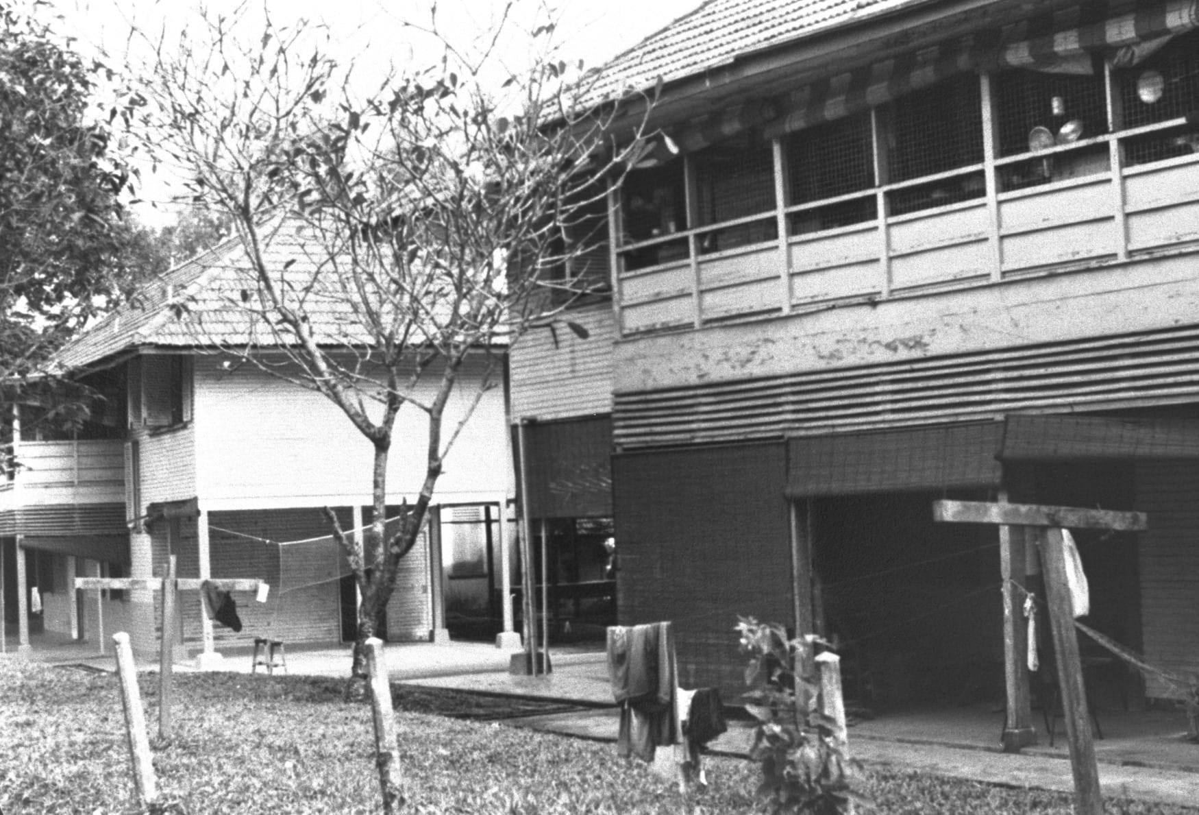 Compound of the Hawkins Road Refugee Camp, 1986. Registered Tourist Guides Association of Singapore Collection, courtesy of National Archives of Singapore.