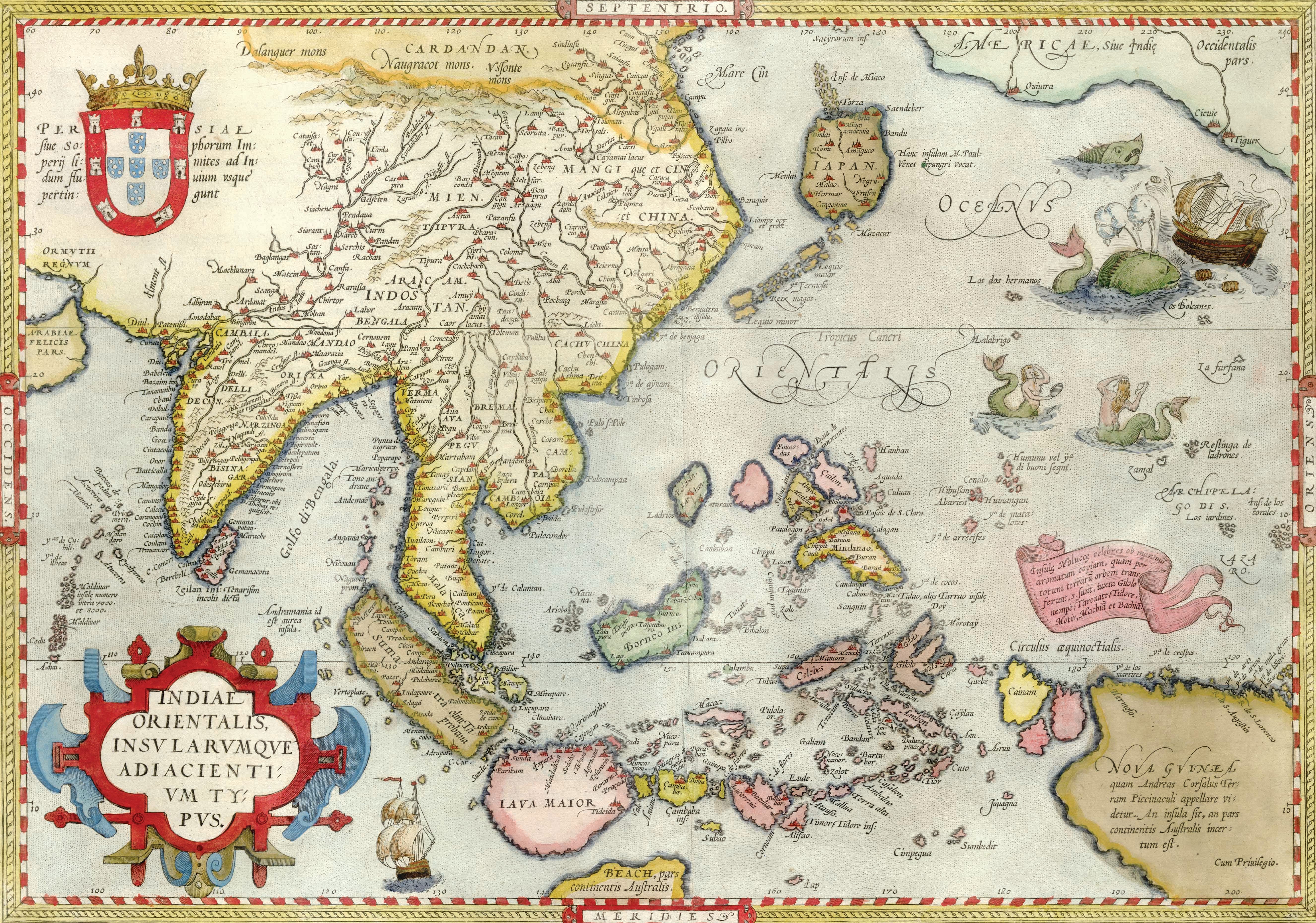 *Indiae orientalis, insularumque adiacientium typus,* Abraham Ortelius (Antwerp, 1579) 