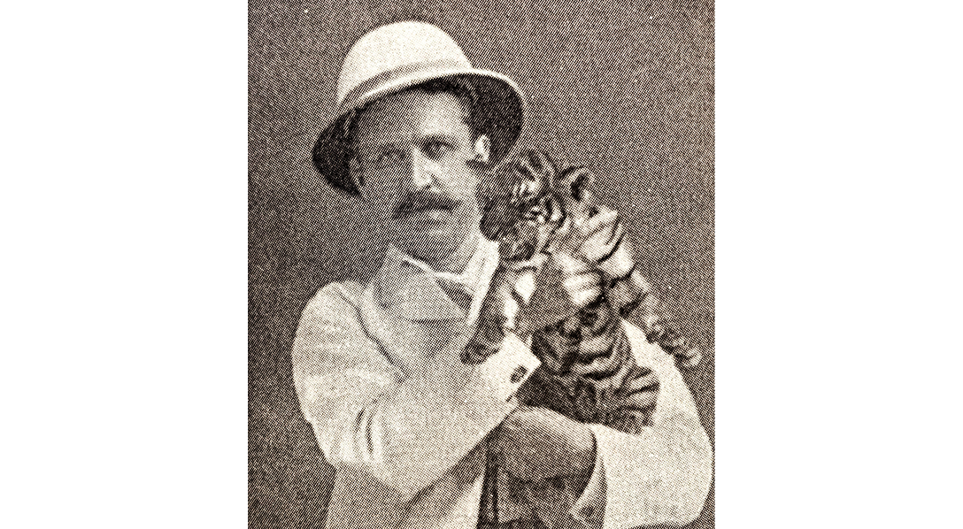 Rounsevelle Wildman in the frontispiece of his book, Tales of the Malayan Coast. Image reproduced from Rounsevelle Wildman, Tales of the Malayan Coast: From Penang to the Philippines (Boston: Pothrop Pub., c.1899). (From National Library, Singapore, call no. RRARE 398.2 WIL).