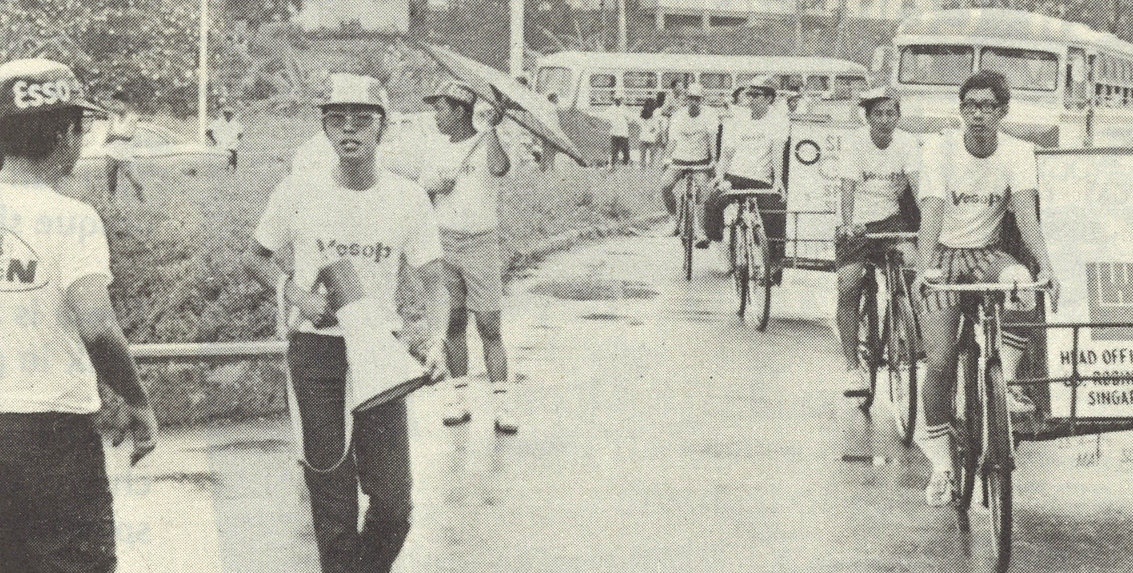 Staff unions of other organisations also participated in the “trishawthon”. Image reproduced from Mentor vol. 2, no. 10 (March 1973) (Singapore: Singapore Teachers’ Union, 1971–), 6. (From National Library, Singapore, call no. RSING 331.881137 M).