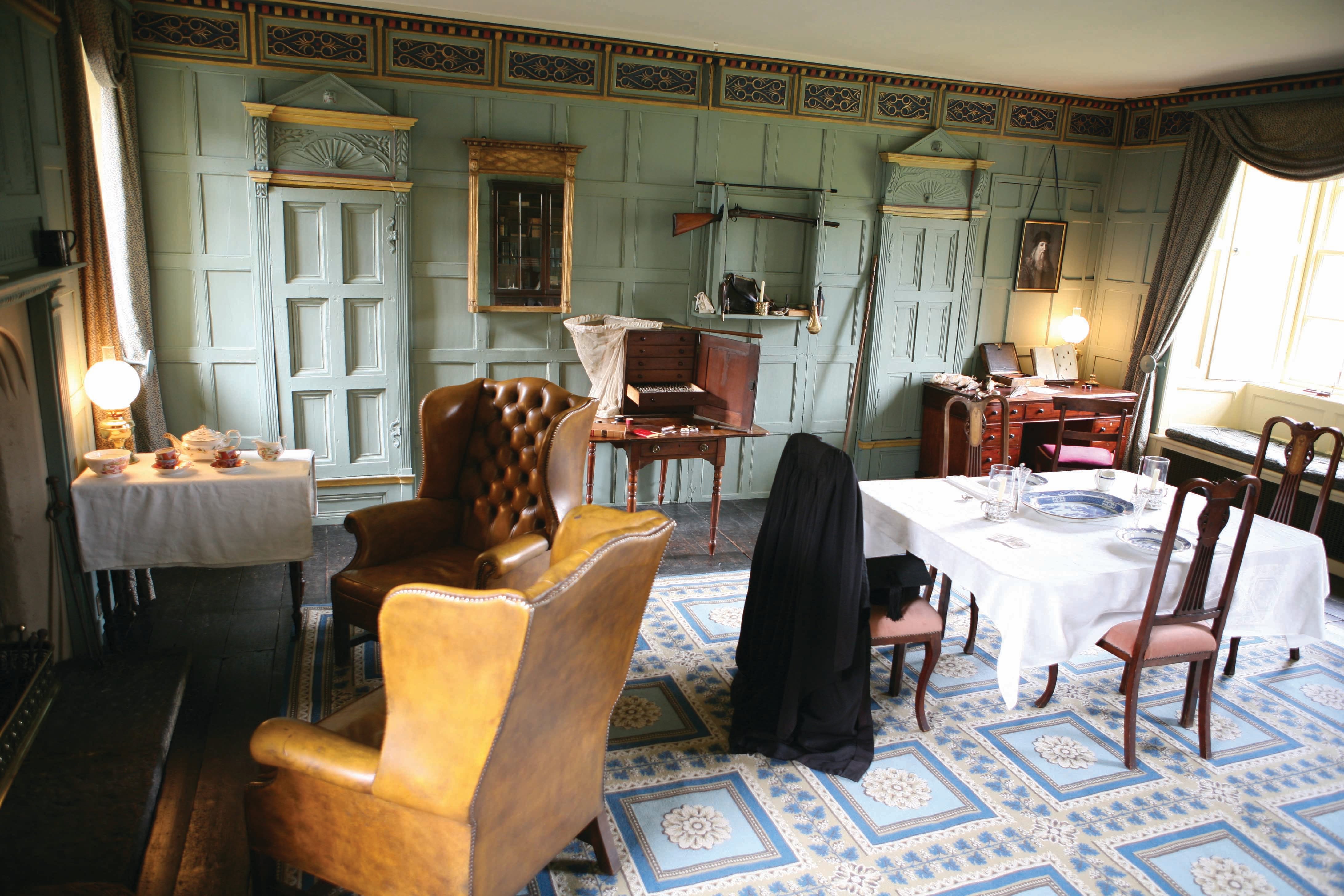 Restoration of Darwin's room at Christ's College was completed in 2009. He lived here from 1828–1831.