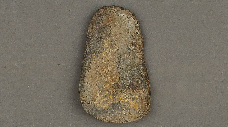 A stone axe from Tanjong Tajam on Pulau Ubin, Singapore (Accession no. 0533). Collection of the National Museum of Singapore, National Heritage Board.