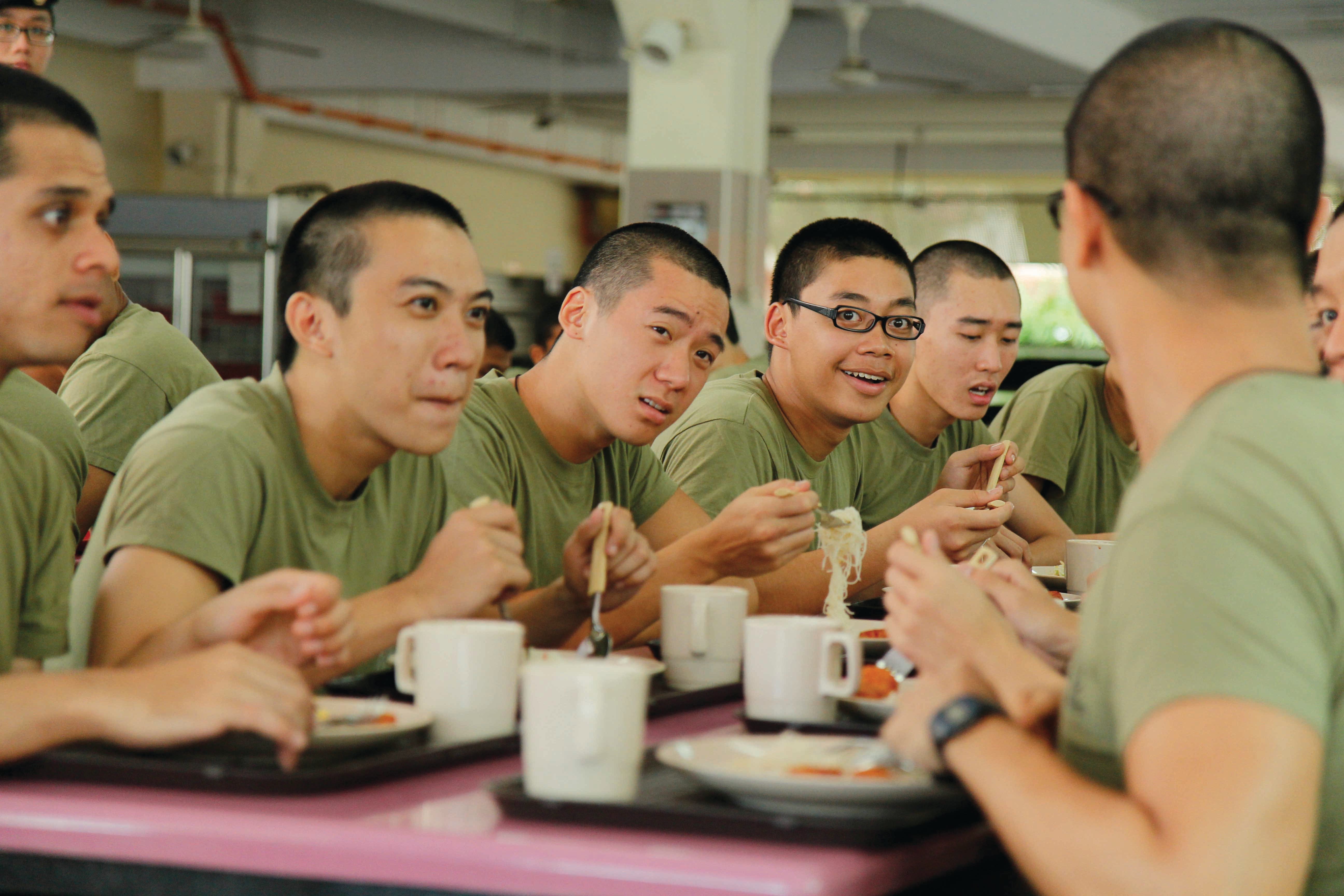 A film still from Ah Boys to Men. © Ah Boys to Men. Directed by Jack Neo, produced by Jack Neo, Lim Teck and Leonard Lao, distributed by Golden Village Pictures & Clover Films. Singapore, 2012. Courtesy of J Team Productions.