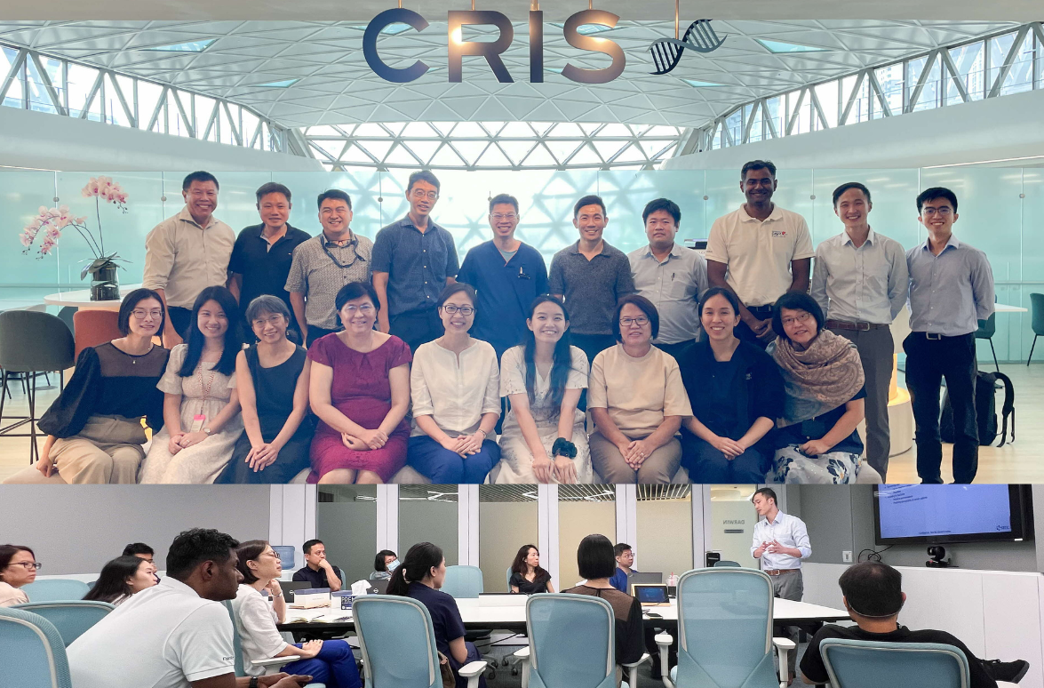 Group photographs from the National Health Economics on Cancer project in June 2024, a collaborative effort that brings together experts from leading institutions such as the Ministry of Health, National Cancer Centre Singapore, National University Cancer Institute, Singapore, Tan Tock Seng Hospital, and the NUS Saw Swee Hock School of Public Health.