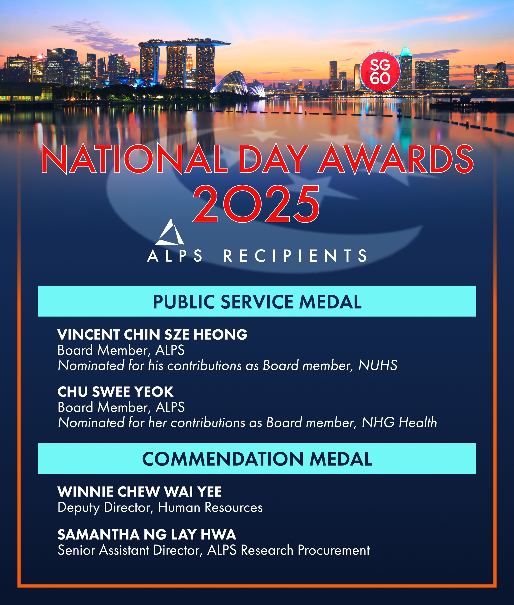 National Day Awards 2025 - List of ALPS Recipients, page 1 of 5
