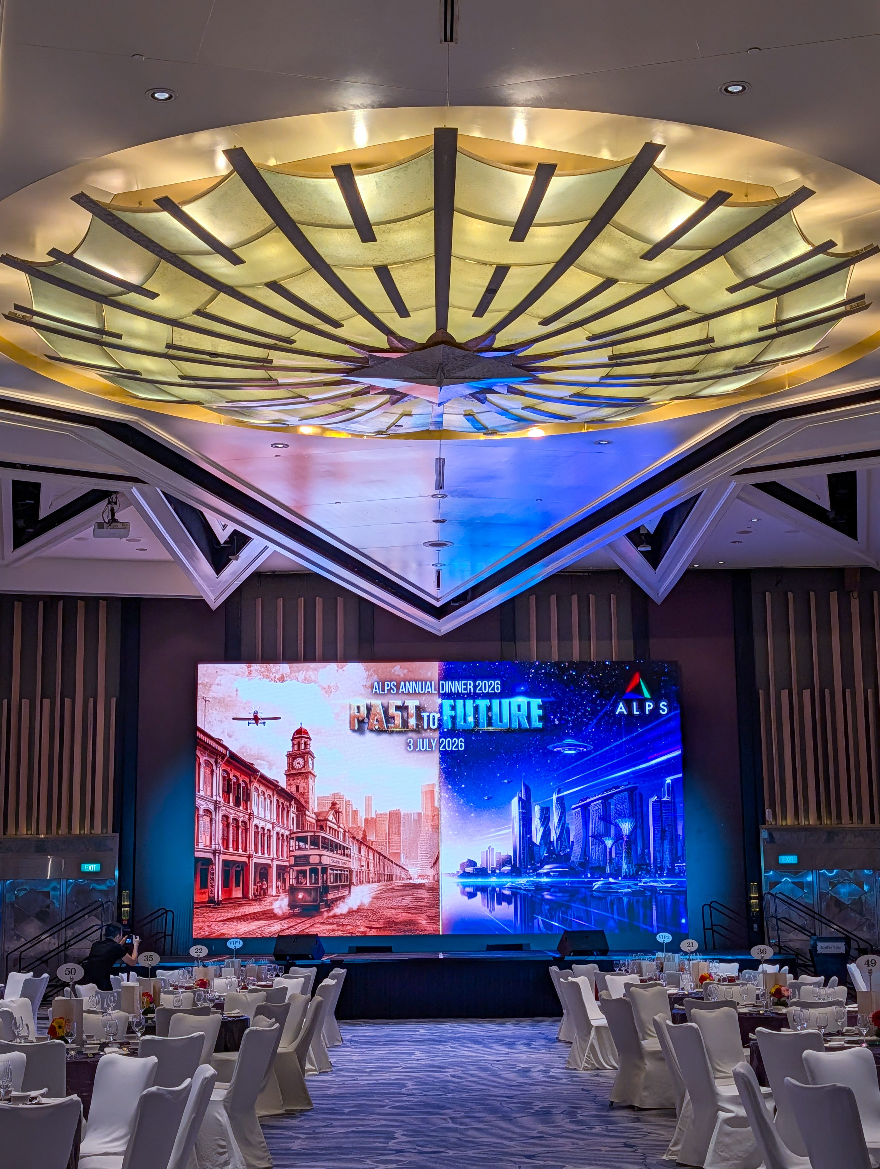 Image of the setup for ALPS 8th Anniversary Dinner - Past to Future