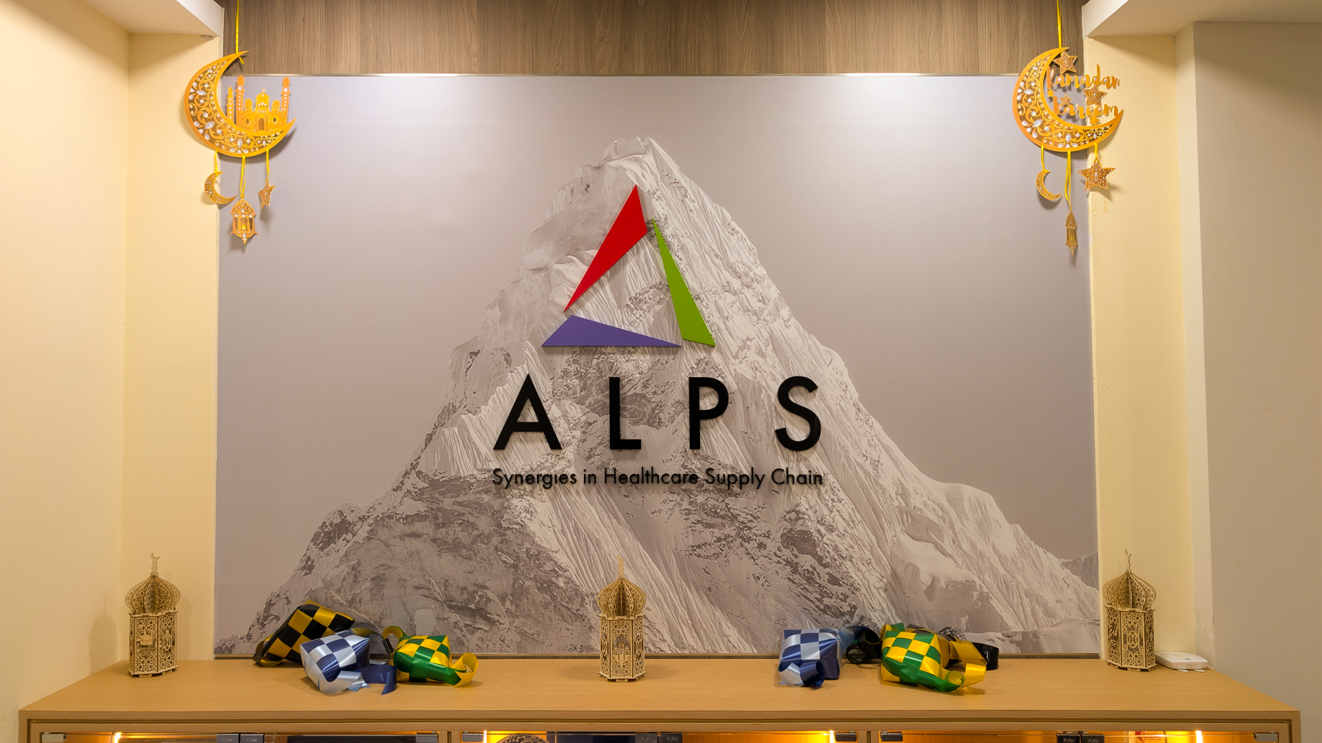 Image of ALPS Foyer with Hari Raya decorations