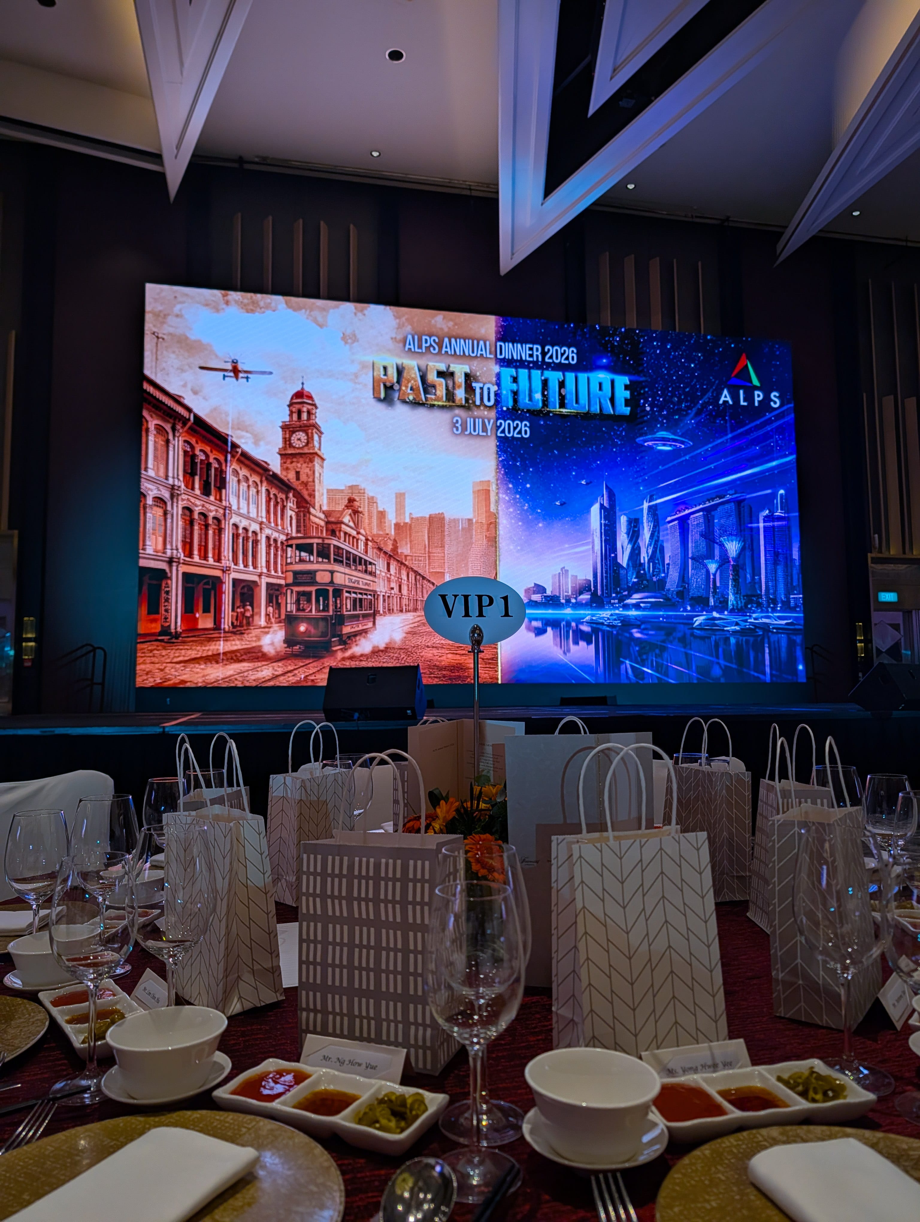 Image of the setup for ALPS 8th Anniversary Dinner - Past to Future