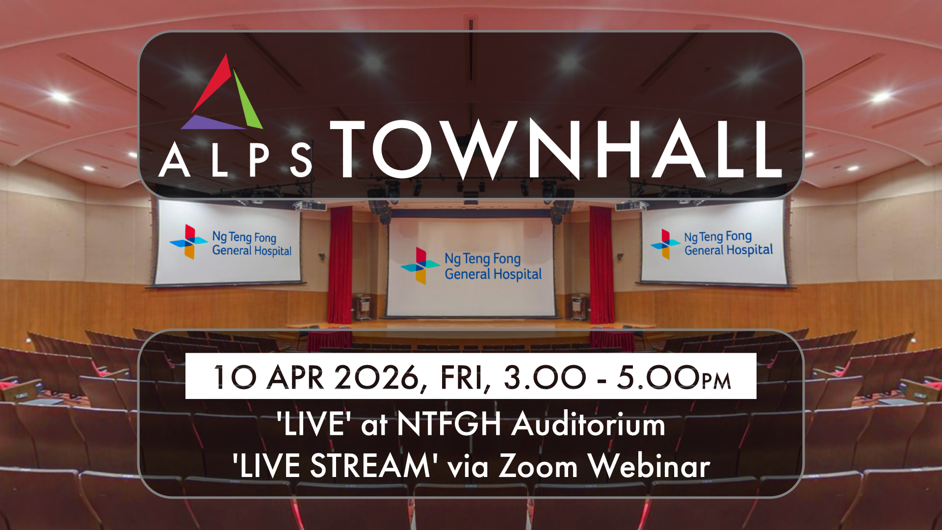 Sign with details of April's Townhall Session