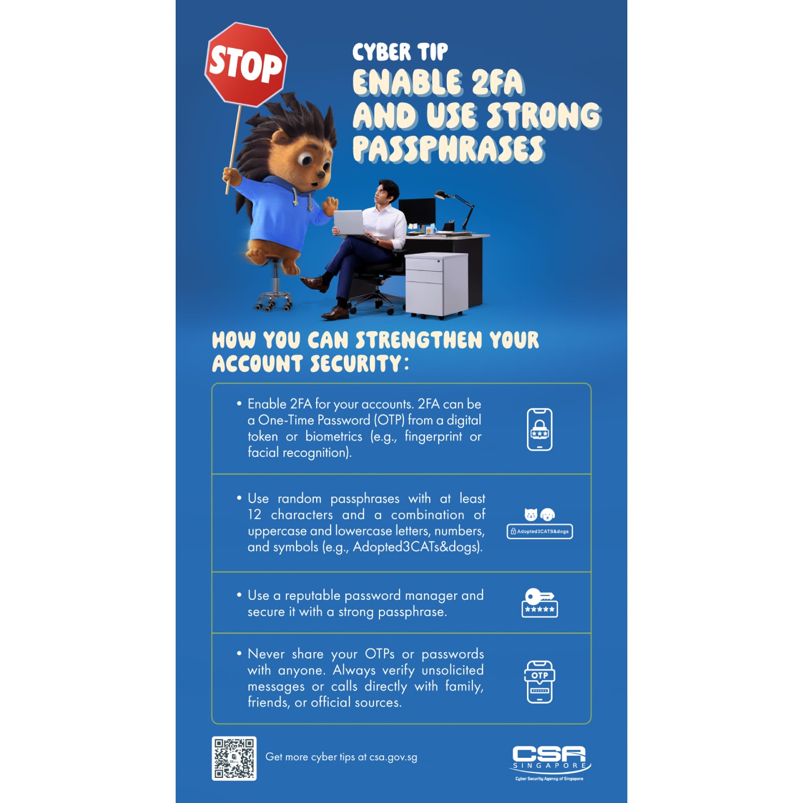 Infographics on how you can strengthen your account security