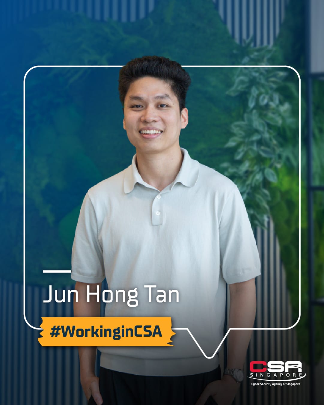 Picture of Jun Hong smiling at the camera